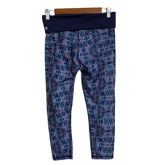Fabletics Women's Salar Printed Powerhold Foldover Mosaic Inkwell Leggings Small - Picture 7 of 7